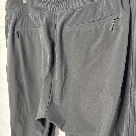 Athleta High Rise Track Pants Black womens Sz 12 Athletic Pockets - Picture 7 of 9